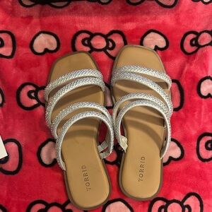 Torrid Women's Glittering Silver Strappy Sandals